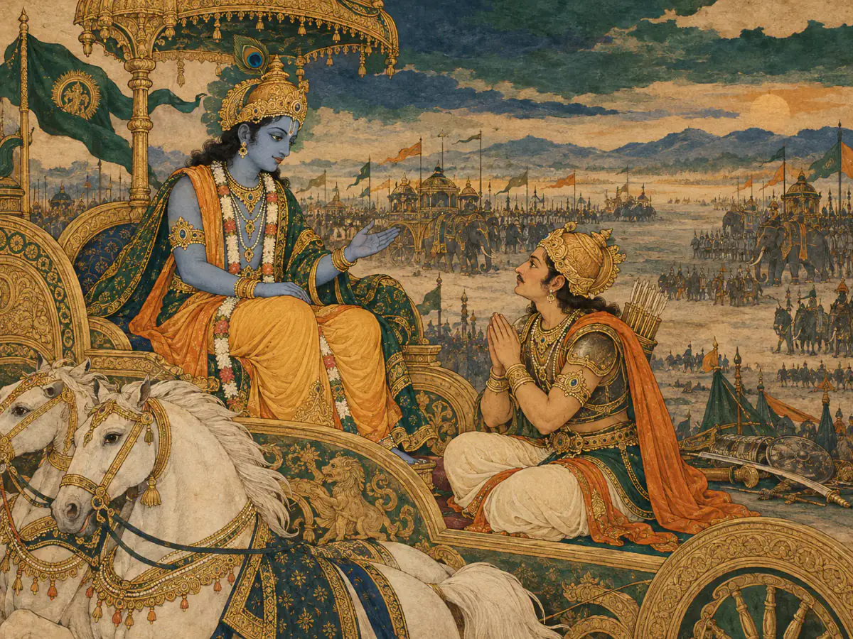 Indian miniature inspired visual explanation of The turn at 2.7